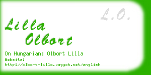 lilla olbort business card
